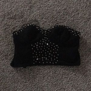 Stunning black tube top with special detail